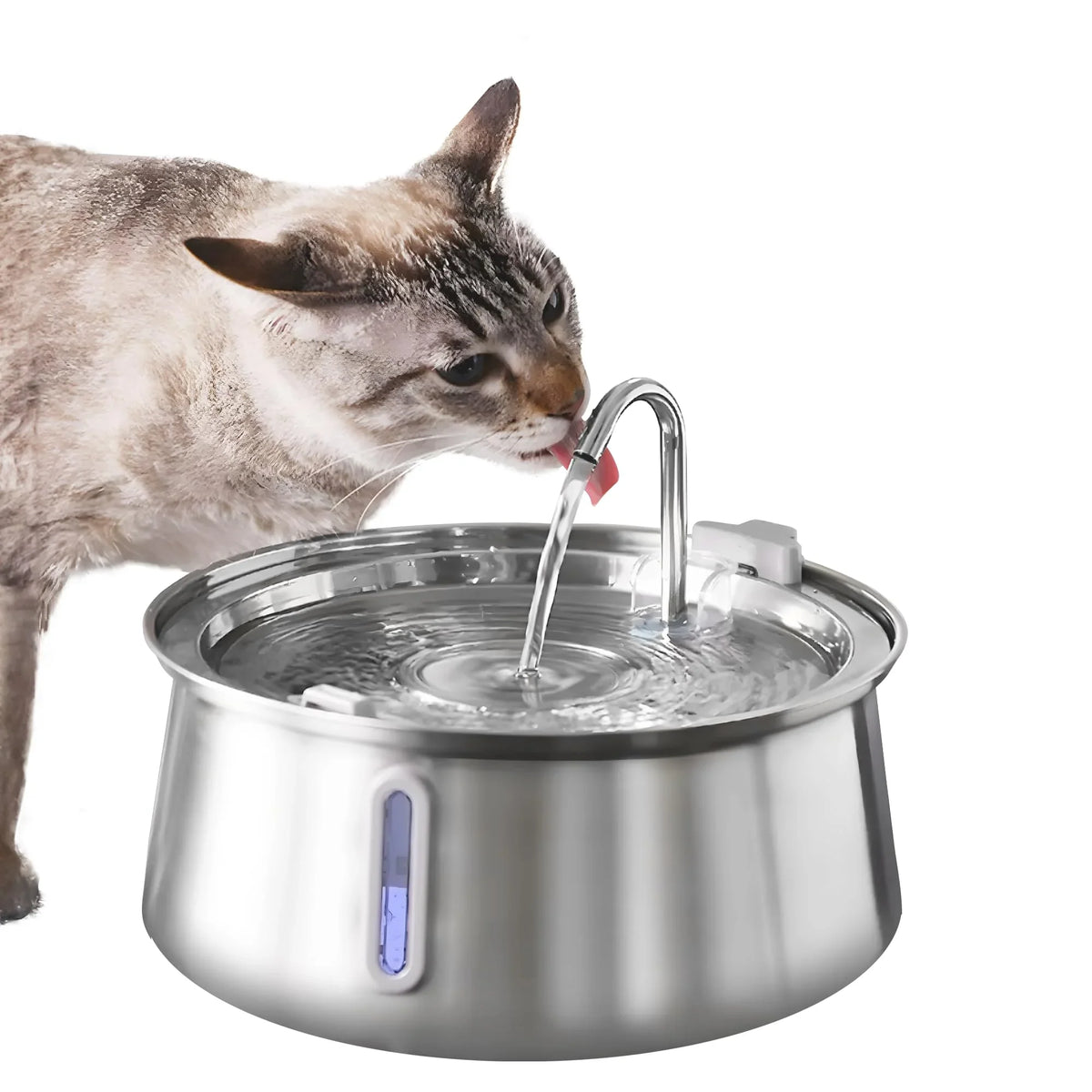 Steel Stainless Cat Water Fountain 4L - Automatic Multi-Layer Filtration Pet Drinking Dispenser