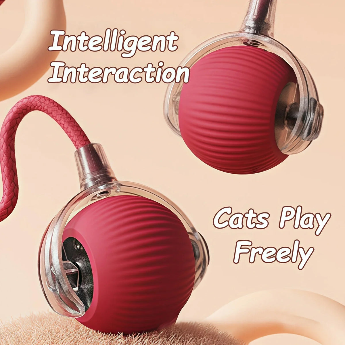 Rolling Automatic Ball Cat Toy - Interactive Mouse Imitation for Cat Training