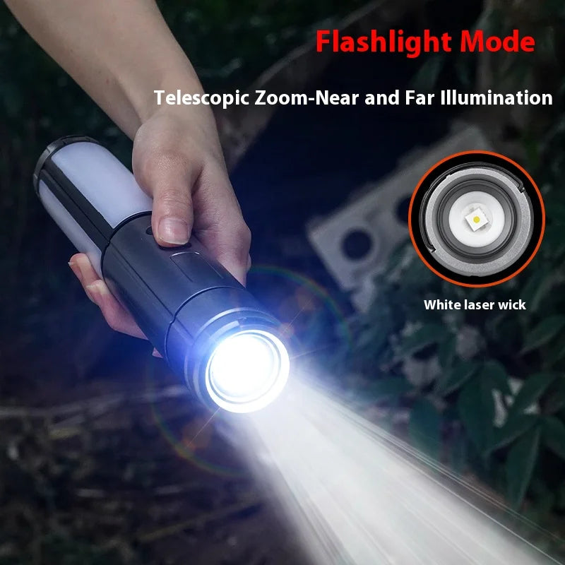 LED Searchlight Telescopic Folding ThreeHead Light, Battery-Powered Outdoor Camping Light, Emergency Car Repair Fall2026