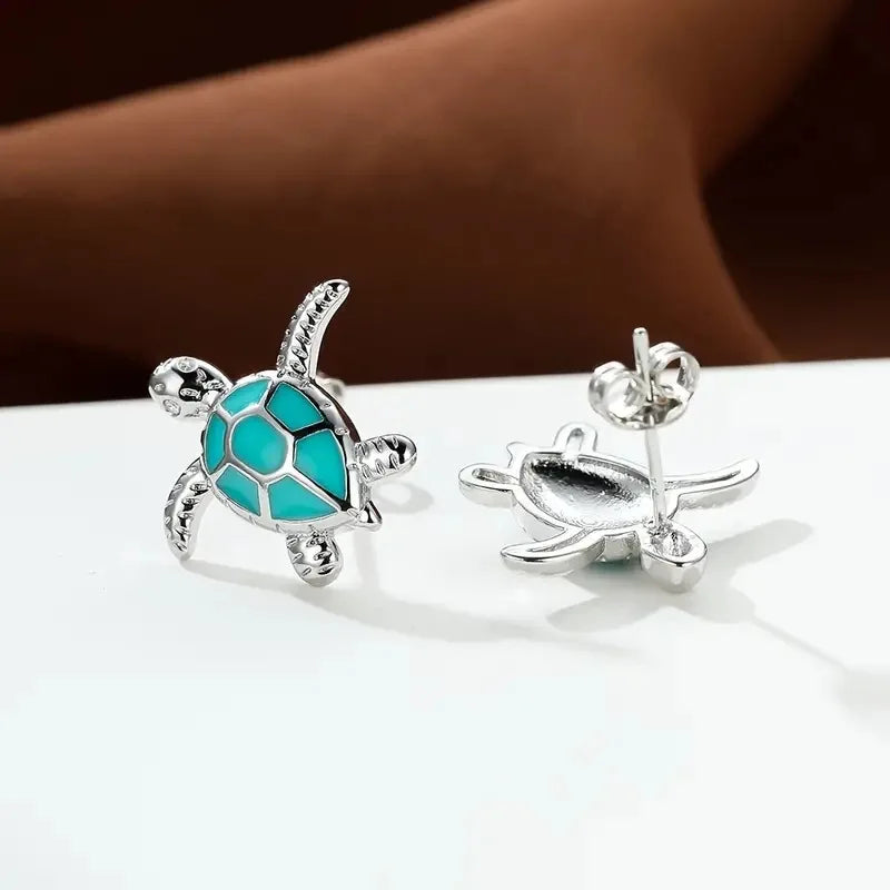 Turtle Sea Stud Earrings Cute Animal Jewelry Trend 2026 Summer Accessory Gift Idea For Ocean Lovers