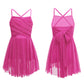 Light Girls' Dance Dress - Flowy, Glittery Mesh, Ballet & Gymnastics Costume