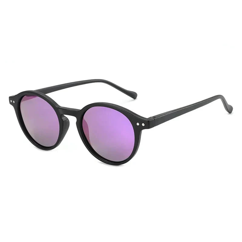 Retro Sunglasses Compact Round Frame UV400 Men Women Vintage Goggles Shade