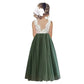 Light Girls’ Flower Girl Dress - Lace Bodice, Flowing Tulle Skirt, Polyester, For Wedding