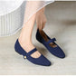 Women Stretchy Mary Jane Flats - Ribbed Knit For Spring