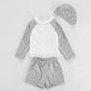 Fast-dry baby boys' swimwear set - long-sleeve top and shorts, polyester, for swimming