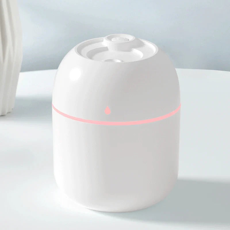 Travel-Friendly USB Ultrasonic Air Mini Humidifier Diffuser with LED Lamp - Car Purifier Aroma Mist Maker for Household & Travel