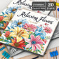 Coloring Art Book 20 Page Flower Graffiti Style Fall 2025 Trend Stress Relief Gift