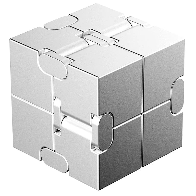 Metal Magic Cube Stress Relief Toy Travel-Friendly Puzzle Focus