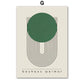 Bauhaus Green Minimalist Wall Art Canvas Print Water-Resistant