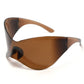 Punk Oversized Rimless Sunglasses for Men and Women, Hip Hop Sport Shades