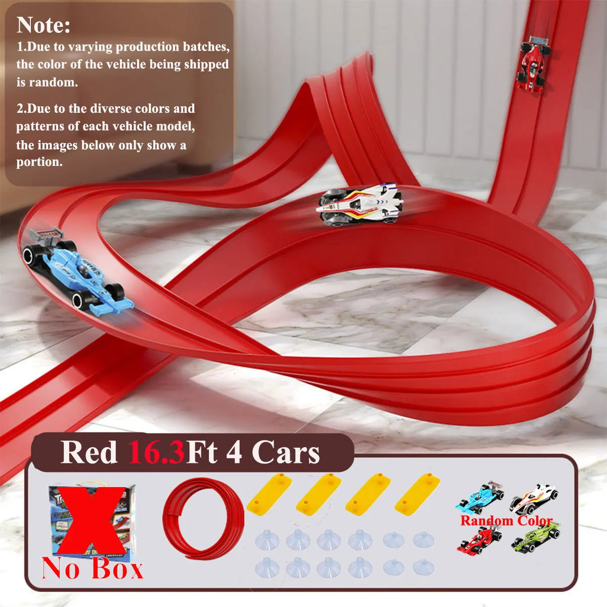 Kids Ramp Toy Back to School 2026 – Flexible DIY Double Race Track Kit Compatible 1/64 Cars