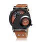 Sport Quartz Watch With Fabric Strap Irregular Alloy Case