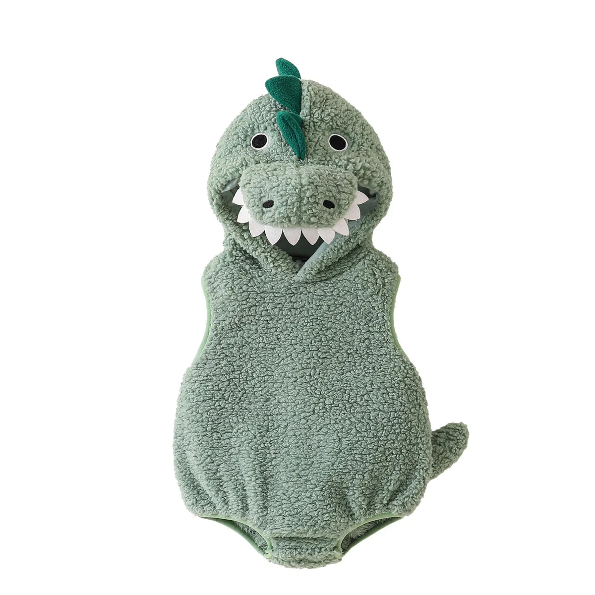 Dinosaur Baby Halloween Romper Plush Hooded Sleeveless