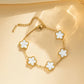 Bracelet2026 Edition Stainless Steel Double Sided Clover Petal Design Gold Plated Five Leaf Charms Gift Idea for Moms Fall