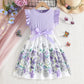 girls' Breathable dress - lace-up sling, sleeveless, flowy, polyester, for summer