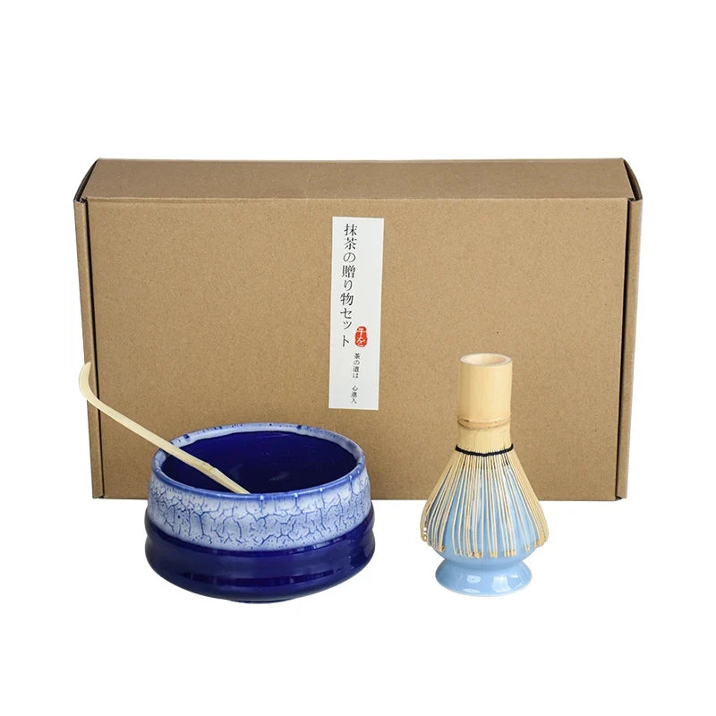 Matcha Tea Kit Porcelain 4Pc Handmade Simple Clean Gift Kit