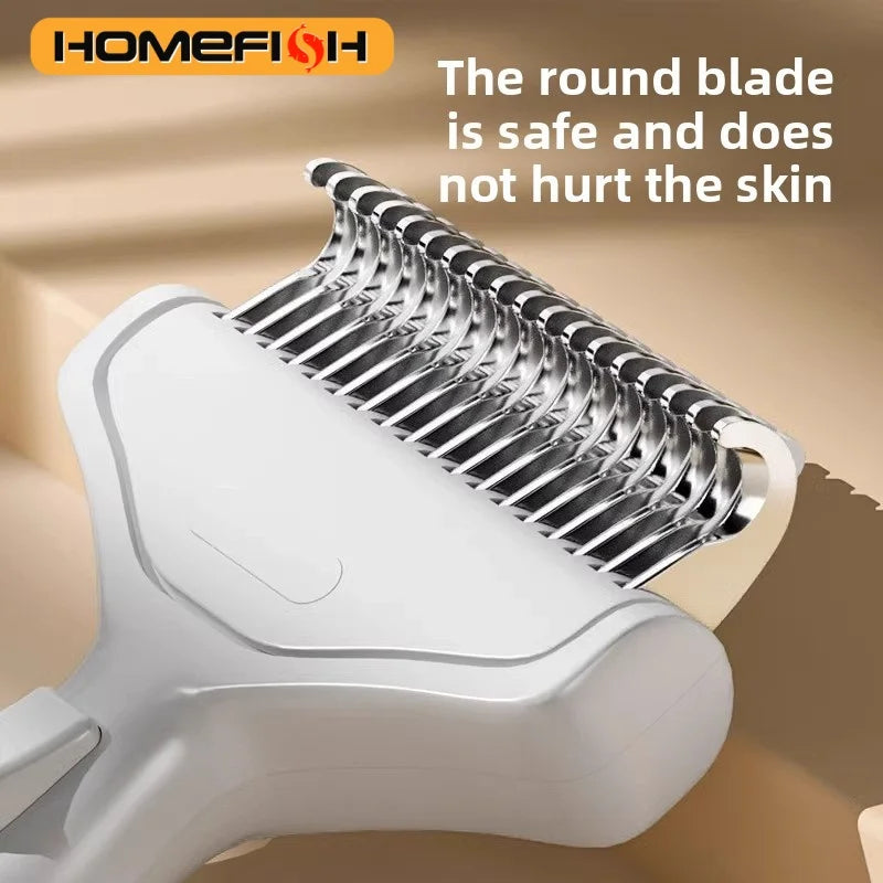 Pet Grooming Brush Floating Stainless Steel Deshedding Device For Long Haired Pets TikTok Viral 2026 Gift