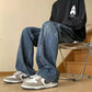 Mens Oversized Cargo Jeans - Wide Leg, Denim, Street