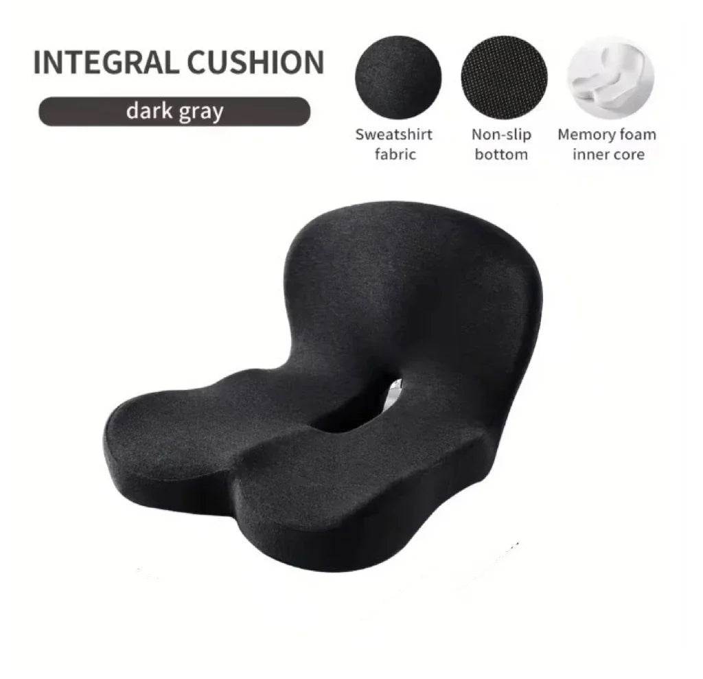 Comfort-Grip Lumbar Support for Office Chair and Car, Stress Relief – Memory Foam Seat Cushion
