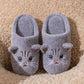 cozy, comfortable indoor wear, non-slip sole for home warmth – Plush women's cat-face plush slippers