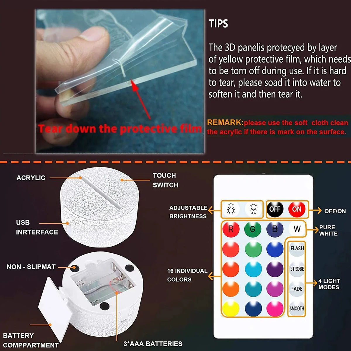 Illusion 3D Heart Lamp - USB LED Night Light, An Ideal Valentine's Day Gift