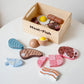 Kids Wooden Kitchen Playset with Cutting Food Accessories - Fruits, Vegetables & Bakery Toys