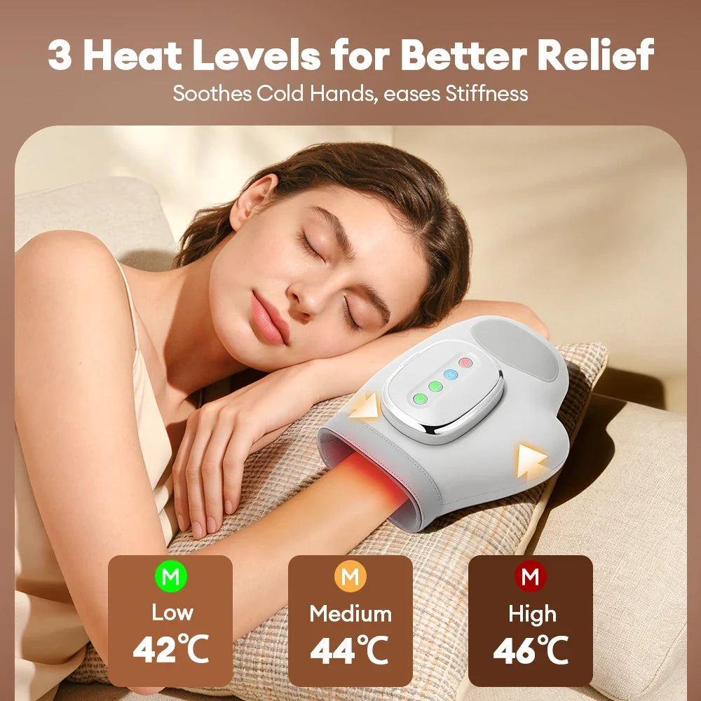 Finger Airbag Compress Thumb Acupoint Palm Kneading Glove 2026 – Motor-Driven Air Pressure Hand Massager