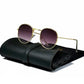 Round Retro Sunglasses for Men/Women Deluxe UV400 Metal Vintage Eyewear No Leather Case