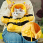 Cute Pet Carrier Bag - Plush Warm Carrier for Cats, Autumn & Winter Outings, Cozy Bee House Toy, Pet Clothes