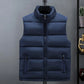 Light Men's Puffer Vest - Slim Stand Collar, Quilted