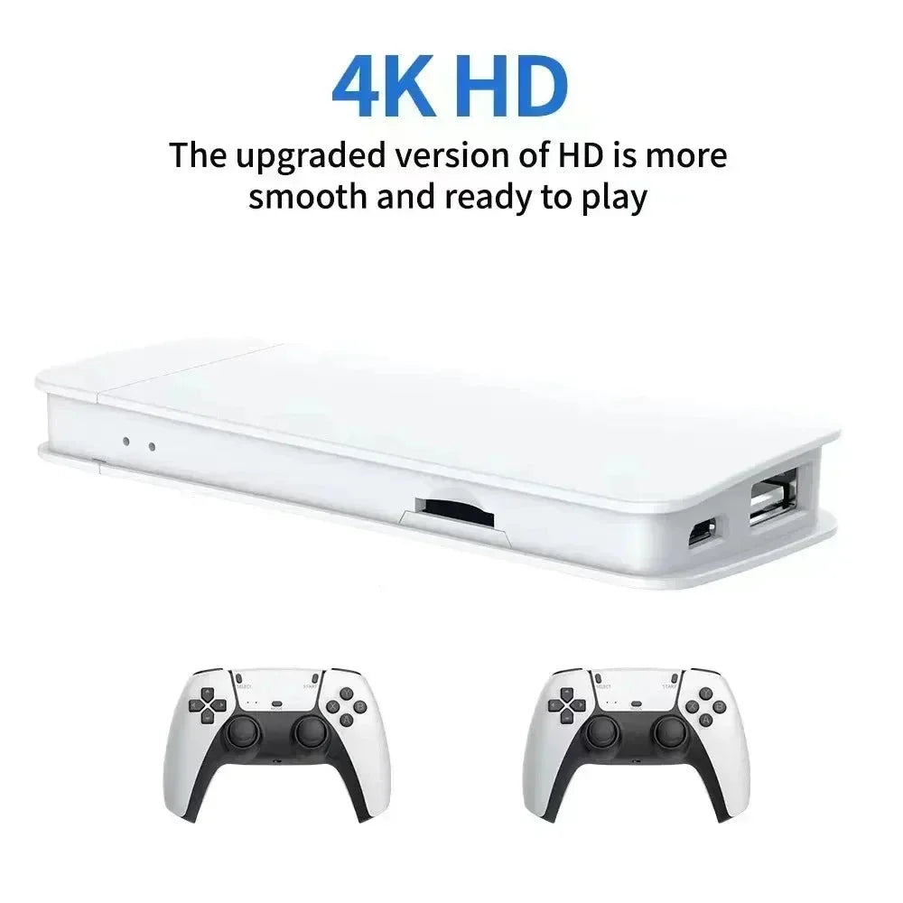 Mini Retro Game Console with 20,000 Timeless Games - 4K HD Output, Dual Cordless Controllers