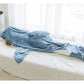 Shark Cartoon Flannel Sleeping Bag Pajamas - Hooded Cozy Animal Nightgown for Kids