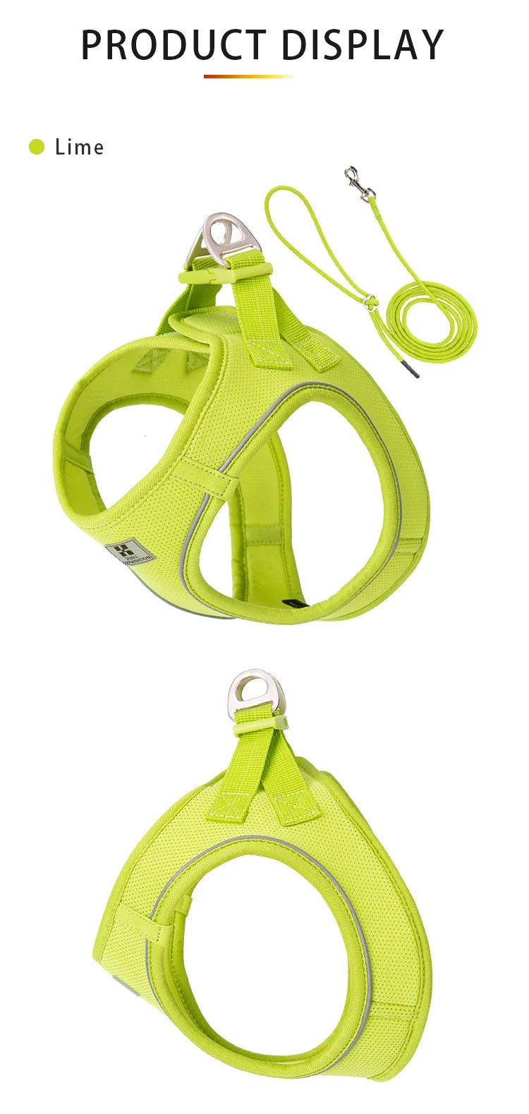 Dog Harness Leash Kit Reflective Padded Vest All Seasons Outdoor Walking Gift Idea