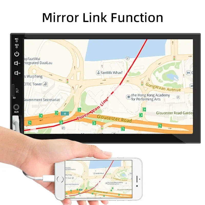 Stereo Car 7-Inch 1 Din CarPlay Android Auto MP5 Head Unit With USB Bluetooth Rear View Camera Fall 2025 Gift