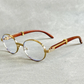 Fashion Wooden Sunglasses For Women & Men - Vintage Oval Designer Glasses, UV Protection