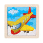 Wooden Kids Jigsaw Puzzle - Montessori Cartoon Animal Vehicle Educational Toy for Children