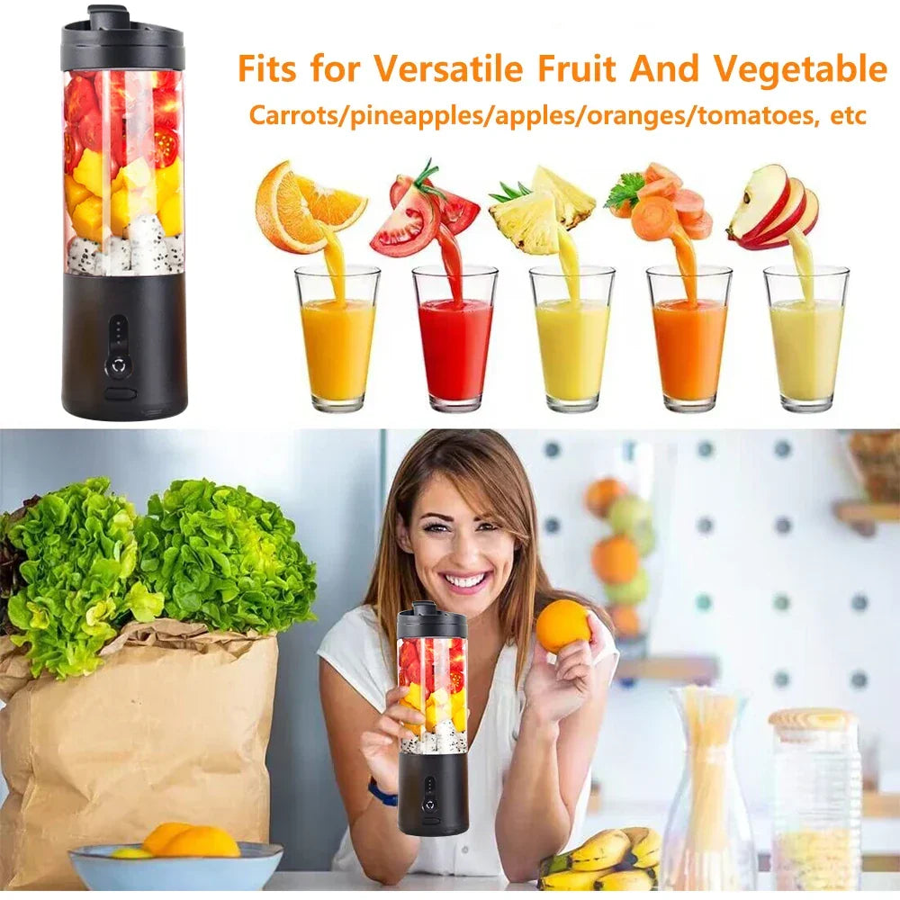 Travel-Friendly Blender 6-Blades Smoothie Maker Summer Essentials 2026 Battery-Powered On The Go Juicer