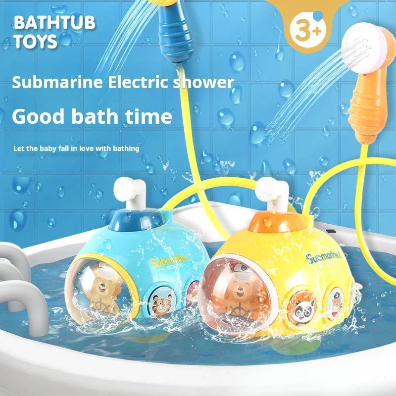 Baby Bath Toys for Kids Motor-Driven Submarine Shower Sprinkler