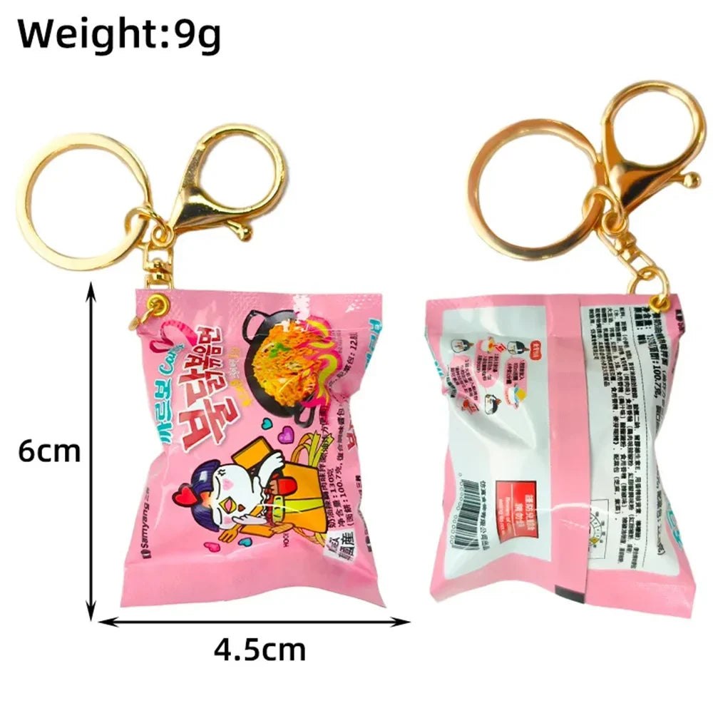Noodle Instant Keychain Mini Snack Phone Charm Gift