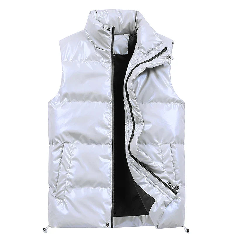 Polished Warm Men’s Down Vest - Quilted Duck Down, Winter