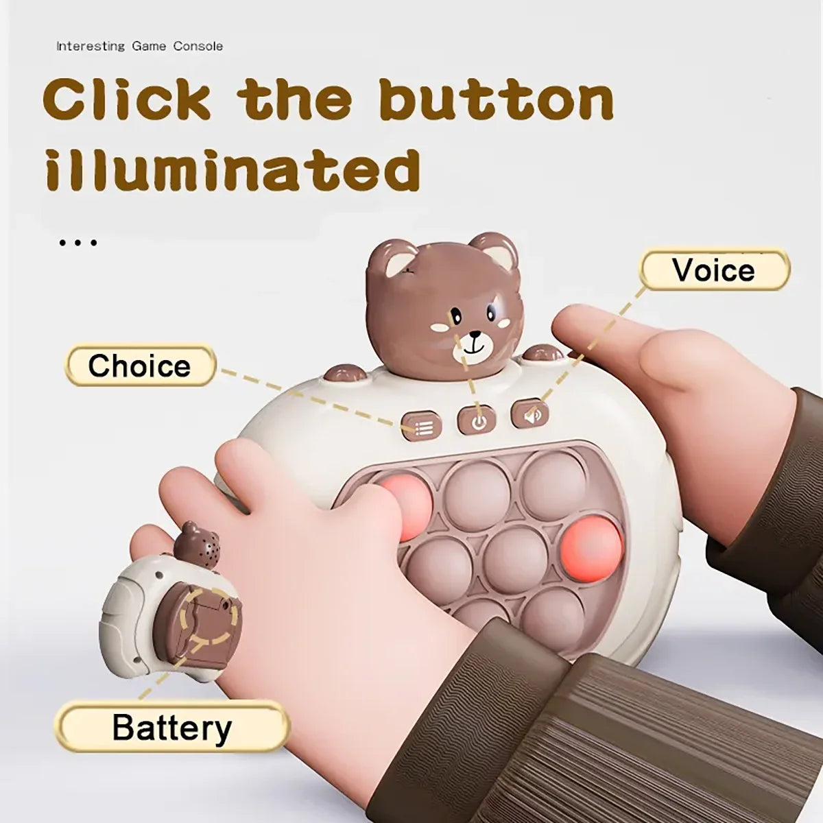 Push Speed Decompression Puzzle Game Console - Engaging Squeeze Toy for Teens and Adults, Develops Coordination and Problem-Solving Skills