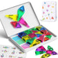 Magnetic2025 Edition Tiles Travel Kit 56 Piece Travel-Friendly STEM Building Blocks For Kids Screen Free Educational Gift Fall