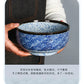 Wave Qinghai Noodle Bowl Hand Painted Vintage Ceramic Bowl