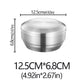 Steel Stainless Double Layer Rice Bowl With Lid Insulated