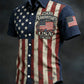 Plush Men's Hawaiian Shirt - Casual Short-Sleeve, 250th Anniversary USA Flag Design, Fourth Of July