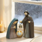 Scene Nativity Lanterns Resin Holy Family Figurines Luminous Christmas 2025 Prayerful Display