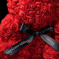 Rose Faux Teddy Bear with Gift Box and Lights - Romantic Anniversary or Valentine's Day Gift, Wedding Decor