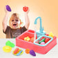 Kids Play Kitchen Sink Set with Water Circulation System for Educational Role Play and Imaginative Fun-4