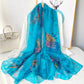 Light Flowy Women’s Silk Scarf - Long Sheer Wrap