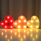 Romantic Heart LED Night Light - Warm White Lamp, An Elegant Valentine's Day Gift for Weddings & Household Décor